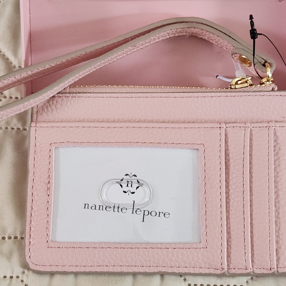 Nanette Lepore Women's Card Holder & Coin Wallet - Pink, Gray, Black - Picture 2 of 7